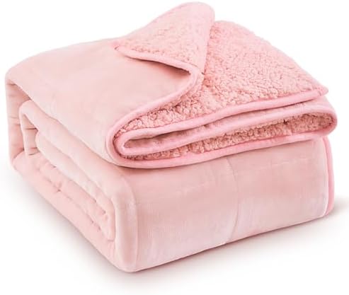 Ultra Soft Sherpa Weighted Blanket for Adults, 60"x80" 15lbs Heavy Blankets by EazfyPro