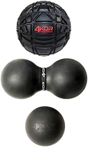 4KOR Massage Balls for Trigger Point Therapy - Myofascial Release Ball - Muscle Relief for Back, Neck, Shoulder, Foot Pain - Fitness Massage Balls for Mobility - Deep Tissue Release Ball by 4KORFitness