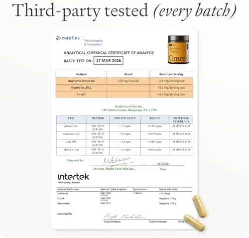 OMRE Quercetin and Fisetin Supplements - Third-Party Tested Senolytic Supplements for Aging Support - 500mg Quercetin Phytosome and 100mg Fisetin - Highly Bioavailable Forms - Image 2