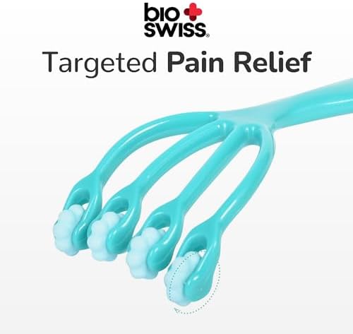 BioSwiss Claw Massage Roller, Handheld Muscle Massager with 5 Rotating Heads for Back, Legs, and Shoulder - Image 3