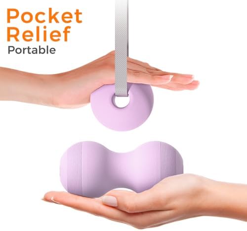 VICSKY Peanut Massage Ball with Adjustable Strap & Handles- Double Lacrosse Myofascial Release Ball, Deep Tissue Roller for Feet Neck & Legs, Muscle Pain Reliever, Easy Control (Purple) - Image 4