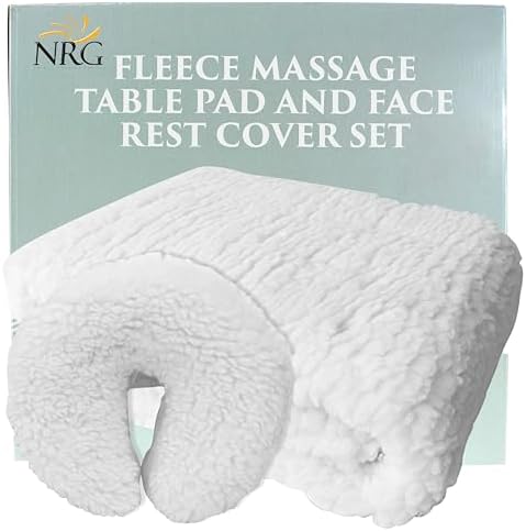 Fleece Massage Table Pad & Face Cradle Cover By NRG - Hypoallergenic Fleece Massage Pad Cushion & Face Cradle Cushion for Massage Tables & Esthetician Beds - Soft Thick Hypoallergenic Fleece - Image 4