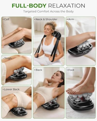 16-Head Massage Gun Deep Tissue with Hand Straps, Electric Muscle Massager with 99 Adjustable Intensities & 9 Modes, Percussion Massager for Back, Legs, Arms, Waist, Shoulders, Full Body Muscle - Image 5