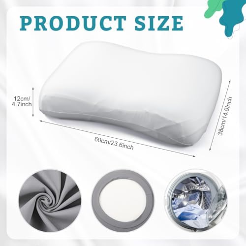 Mindsoft Cooling Sleep Cervical Neck Pillowcase (Only Pillowcase) Breathable Cold Pillow Cover for Side & Back Sleepers Orthopedic Cervical Shape(White) - Image 2