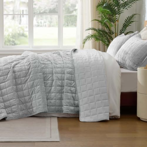 BEDELITE Velvet Quilt Set Queen Size, Luxury Velvet Comforter Bedding - Image 5