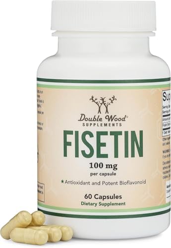 Fisetin Supplement - 100mg of Bioactive Flavnonols, 60 Count (Bioflavonoid Polyphenols Supplement Similar to Apigenin, Luteolin, and Quercetin) Aging Support Senolytic by Double Wood (Pack of 2) - Image 5