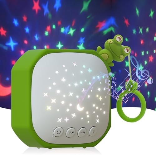 Portable White Noise Baby Sound Machine Sleep Soother with Star Projector by Junificent