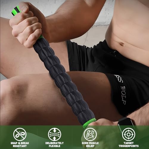 Massage Roller Stick,Muscle Roller Stick for Athletes,Liposuction Massage Roller for Lymphatic Drainage, for Relief Muscle Soreness, Trigger Points, Help Runner Legs, Back Recovery by INSCOOL - Image 2