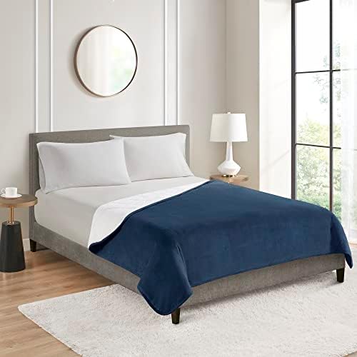 Weighted Blanket for Adults 20lbs, Queen Size Soft Cozy Fleece Sherpa Heavy Blankets for Sofa Bed, Dual Sided Comfort, Navy Blue, 60x80 Inch - Image 2