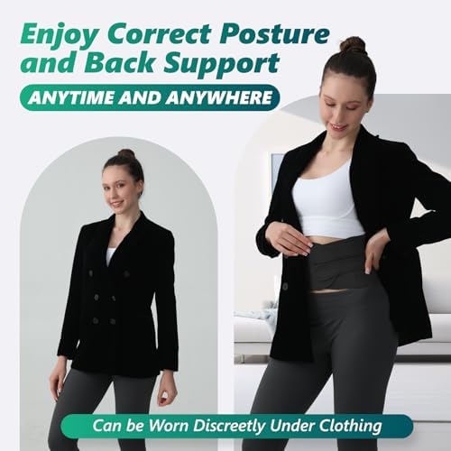 Posture Corrector for Women and Men, Adjustable Shoulder Straightener with Full Back Support, Relief for Lower & Upper Back Pain, Spine, Scoliosis Relief (Black, Small) - Image 7