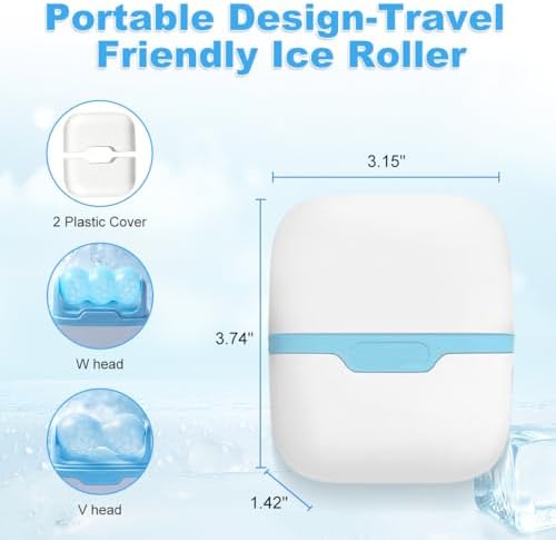 Ice Roller for Face, Eye, Skin Care Tool for Whole Body, Revitalizes Skin Firm & Puffiness Relief, Gift for Women (Blue) - Image 4