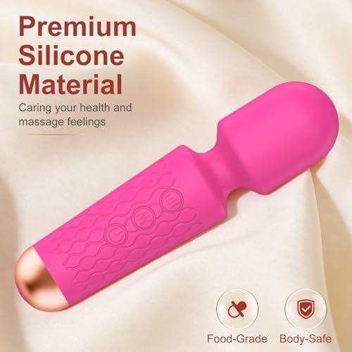 Handheld Massager 20 Patterns Rose Pink Mini Massage Tool for Muscle Relax - Image 2