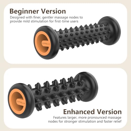 APRELM Foot Massager Roller Set for Plantar Fasciitis Relief, Professional 2-Pack (Beginner & Enhanced), Foot Roller for Home Office, Gifts for Mom Dad Friends - Image 2