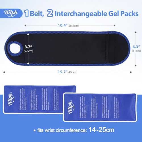 Hilph Wrist Ice Pack Wrap, Carpal Tunnel Relief Wrist Brace with 2 Gel Pack - Image 4