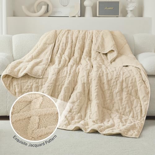 Wemore Adults Weighted Blanket for Sleep Queen Size 20 lbs 60" x 80" Khaki - Image 5