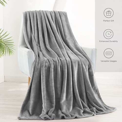 TASTHROW Lightgrey Throw Blanket 60x80 Inches - Image 2