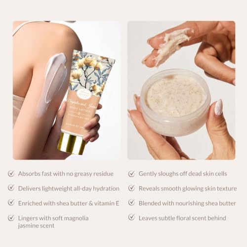 Gift Basket for Women, 8pcs Magnolia & Jasmine Spa Gift Baskets for Women - Image 5