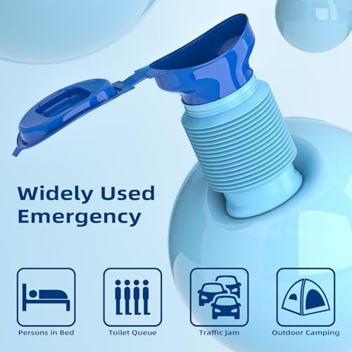 Pee Bottles for Men, Adjustable Emergency Urinal 750ml, Car Pee Bottle for Men and Women, Portable Toilet for Car, Shrinkable Personal Mobile Toilet,Urine Bottle, Travelling, Traffic Jams & Hiking - Image 2