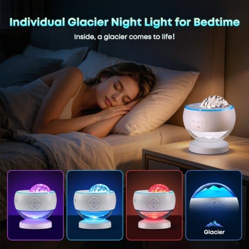 Galaxy Projector Sound Machine Aurora Night Light Projector with 30 Sounds,16 Colors Star Northern Lights Projector Bluetooth Speaker, Remote Timer Teen Gift Led Lights Mood Sensory Light for Autism - Image 4