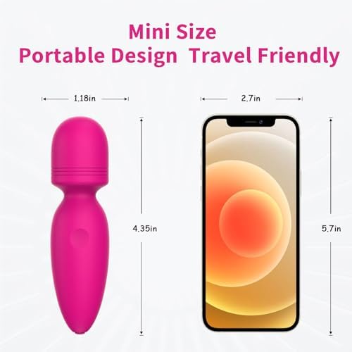 Mini Massager, Handheld Massager with 10 Quiet Vibration Modes - Image 2