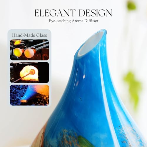 Porseme Essential Oil Diffuser 280ml Handmade Glass Diffuser 7H Runtime - Image 4
