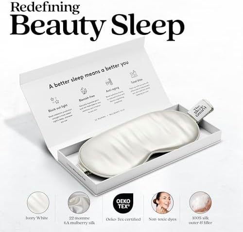 TheSleepGuard Pure Silk Sleep Mask [100% 6A Mulberry Silk, 22 Momme] Light Blocking Travel Essentials. Eye Masks for Sleeping. Black Oeko-Tex Blindfold. Eye Covers for Men & Women - Image 2