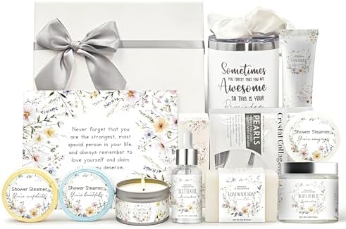 Spa Gifts for Women 10Pcs Mothers Day Gifts Happy Birthday Gift Baskets, Christmas Relaxing Home SPA Kit Bath Set Self Care Package Thank You Box for Mom Her Sister Teacher Friends Friendship by TXBOSWF