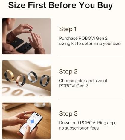 POBOVi Gen 2 Sizing Kit - Size Before You Buy Gen 2 - Unique Sizing, Not Standard Ring Sizing - Image 2