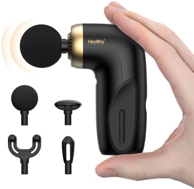 HEYCHY A1 Mini Massage Gun, Portable Deep Tissue Massager, Black by HeyChy