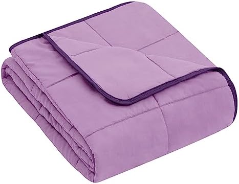 yescool Weighted Blanket (10 lbs, 41" x 60", Purple) Cooling Heavy Blanket, Perfect for 90-110 lbs, Breathable Throw Blanket Gifts with Premium Glass Bead, Machine Washable - Image 2