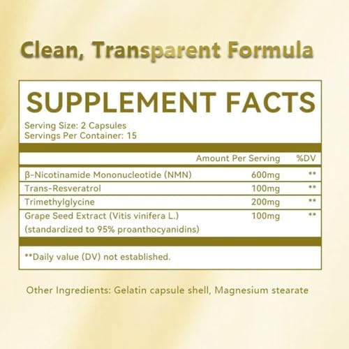 NMN Supplement Complex 1000mg Per Serving, 99% Purity, 30Ct 4-in-1 - Image 4