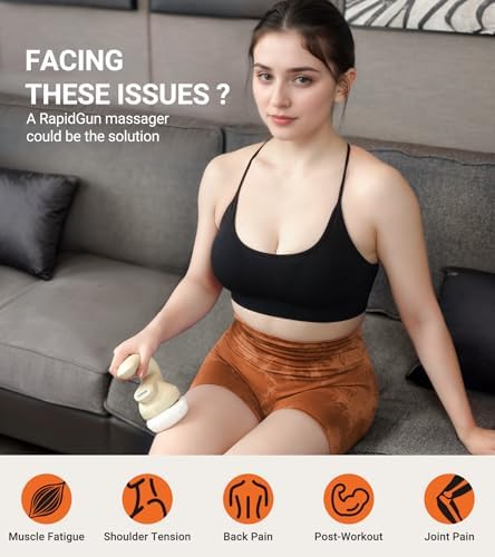 Prime Handheld Mini Orbital Therapy Massager - Rotating & Vibrating Deep Tissue Massager, Adjustable Multi-Speed Trigger Point Massage Tool for Body Pain Relief, Portable Muscle Recovery Gift - Image 2