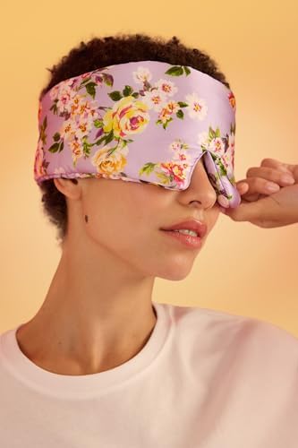 Glow People Silk Sleep Mask – 100% Mulberry Silk Eye Mask for Sleeping, Total Blackout, Cloud-Soft and Adjustable for Beauty Sleep and Travel - Burst - Image 5
