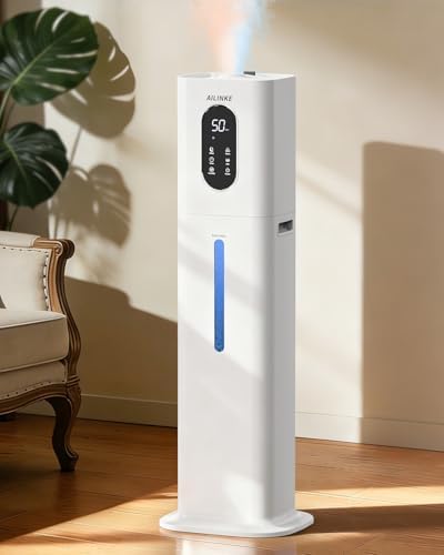 Humidifiers for Bedroom 500 sq ft,2.1Gal/8L Dual Mist Humidifier Large Room by IndoorExpertAirImprovement