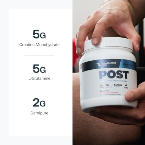 Transparent Labs Post - Post-Workout Recovery Muscle Builder w/L-Glutamine, Creatine Monohydrate, & Carnipure L-Carnitine L-Tartrate for Muscle Recovery & Building - 30 Servings, Orange - Image 6