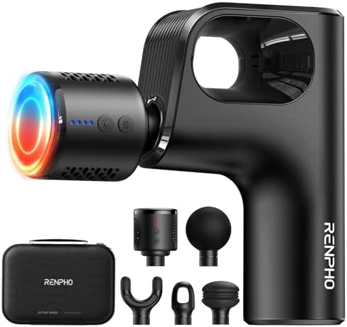 RENPHO Active Mini Thermacool Massage Gun with Heat and Cold, Thumb Loop by RENPHO