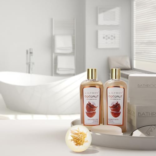 Spa Gifts, Bath Set, Birthday Gift - Coconut Spa Gift Baskets for Women - Image 5
