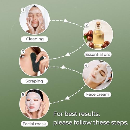 Gua Sha Facial Tools - Natural Jade Stone Guasha Tool for Face & Body,Massage Stick for Jawline Sculpting, Puffiness Reducing, Skin Care Gift, Anti-Aging Beauty Tool - Image 6