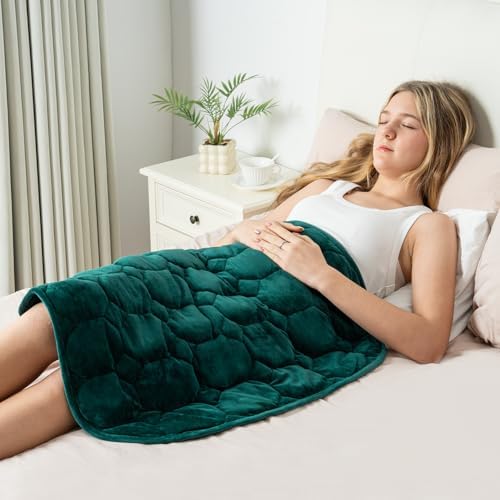 Wemore Weighted Lap Blanket 7lbs, 24"x29" Small Travel Blankets for Adults by WemoreDirect