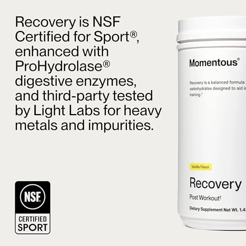 Momentous Grass-Fed Recovery Whey Protein Isolate Powder, 20g, Vanilla - Image 6
