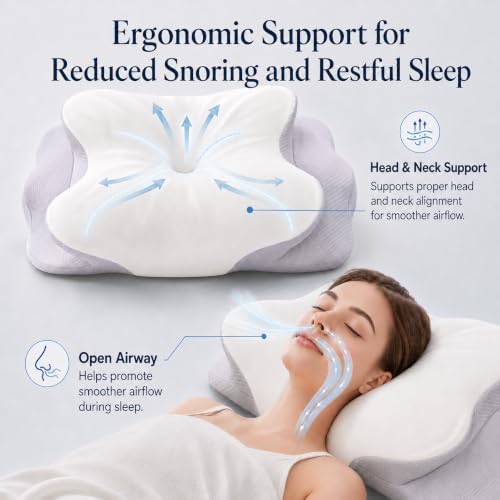 Cervical Neck Pillow for Pain Relief,Memory Foam Ergonomic Pillow - Image 3