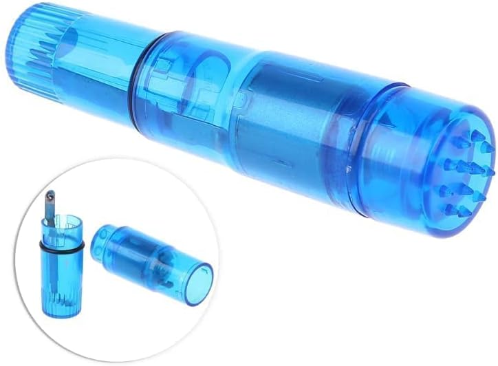 Small Mini Massager Portable Pen for Face, Neck, Head,Back Massage with 4 Heads (1PC Blue) - Image 3