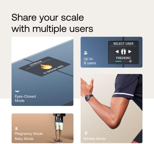 WITHINGS Body Smart - Accurate Scale for Body Weight and Fat Percentage, Body Composition Wi-Fi and Bluetooth Weight Scale, Baby Weight Scale, Smart Scale Apple Health Compatible, Bathroom Scale - Image 5
