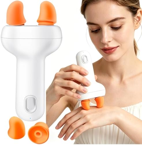 Rechargeable Mini Hand Massager for Finger, Travel Hand Knee Massage, 2 Adjustable Vibration Mini Massager for Finger, Foot, Neck, Type C by LEISHENG