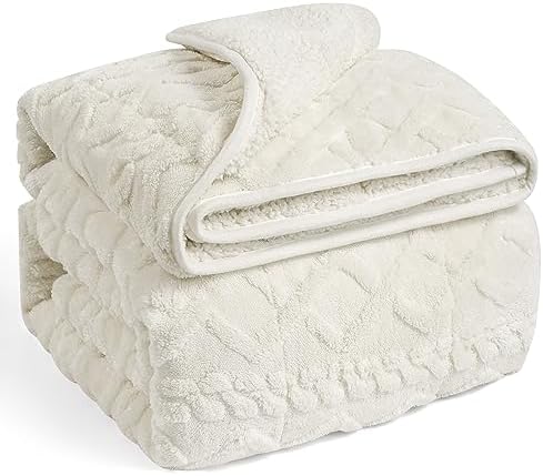 Wemore Weighted Blanket for Adults Queen Size 15 lbs 60" x 80" Cream White by WemoreDirect