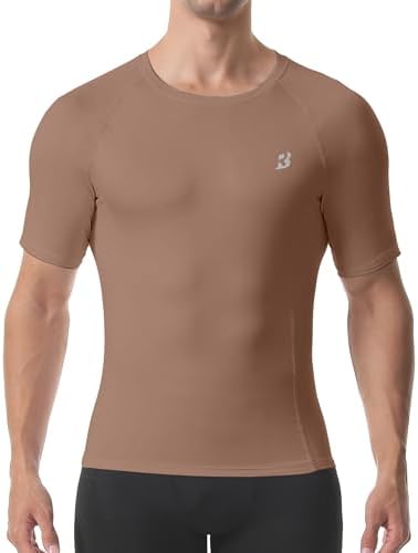 Roadbox Compression Shirt Men Short Sleeve, Cool Dry Base Layer Athletic Undershirts, Workout T-Shirt for Sports Gym Running - Image 2