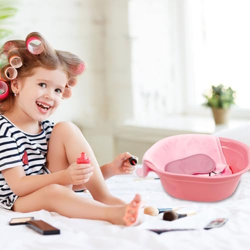36 Pcs Kids Foot Spa Kit for Girls, Spa Party Supplies for Girls with 12 Pcs Foot Tub & 12 Pcs Pink Hand Towels & 12 Pcs Eye Masks for Girls Sleepover Slumber Party Supplies (Pink) - Image 5