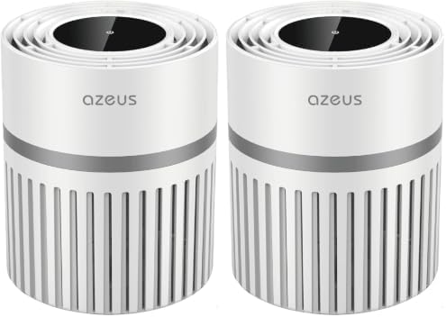 AZEUS air purifier, gets rid of pet smells, great for bedrooms and home use (Pack of 2) by AZEUS