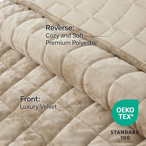 BEDELITE Velvet Quilt Set Queen Size, Luxury Velvet Comforter Bedding - Image 3