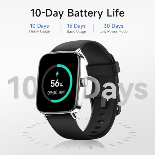 Smart Watch for Men Women, 1.85" HD Smartwatch Compatible iPhone/Samsung/Android (Answer/Make Calls), 100+ Sport Modes Fitness Tracker with Heart Rate/Sleep/SpO2 Monitor, IP68 Waterproof, 2 Bands - Image 6